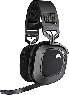 Беспроводная игровая гарнитура CORSAIR HS80 RGB для различных платформ - Dolby Atmos - Легкий и удобный дизайн - Микрофон вещательного качества - Совместимость с iCUE - ПК, Mac, PS5, PS4 - Черная