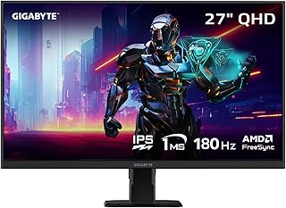 GIGABYTE GS27Q Advanced - 27-дюймовый игровой IPS-монитор - QHD 2560x1440 - 180 Гц - 1 мс MPRT - AMD FreeSync - HDMI, DP - Черный (GS27Q A US)