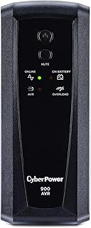 Источник бесперебойного питания CyberPower CP900AVR AVR с резервным питанием от батареи и защитой от перенапряжения, 900 ВА/560 Вт, 10 розеток, корпус типа «мини-башня», сертифицирован UL.