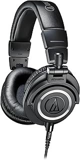 Профессиональные студийные мониторные наушники Audio-Technica ATH-M50x, черные.