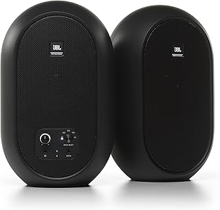 Компактные настольные мониторы JBL Professional 1 Series 104-BT с Bluetooth, черные, продаются парой, 4,5-дюймовые динамики.