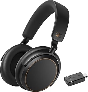 Беспроводные Bluetooth-наушники Sennheiser ACCENTUM — 50 часов автономной работы, качественный звук, гибридное шумоподавление (ANC), комфорт в течение всего дня и четкая передача голоса во время звонков, черный/медный цвет.