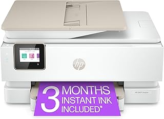 Беспроводной цветной струйный принтер HP ENVY Inspire 7955e, печать, сканирование, копирование, простая настройка, мобильная печать, идеально подходит для дома, в комплекте 3-месячная пробная версия Instant Ink, белый цвет.