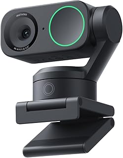 Insta360 Link 2 - PTZ 4K веб-камера для ПК/Mac, 1/2-дюймовый сенсор, отслеживание с помощью ИИ, HDR, микрофон с шумоподавлением и ИИ, управление жестами для стриминга, видеозвонков, игр, работает с Zoom, Teams, Twitch и другими сервисами.