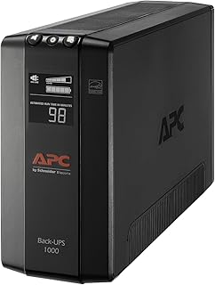 Источник бесперебойного питания APC 1000 ВА с резервным питанием от батареи и защитой от перенапряжения, резервный источник питания BX1000M, стабилизатор напряжения (AVR), защита линии передачи данных.