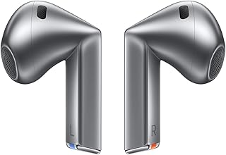 Наушники SAMSUNG Galaxy Buds 3 AI True Wireless Bluetooth, открытая конструкция, активное шумоподавление, объемный звук 360°, сенсорное управление, серебристый цвет [версия для США, эксклюзивно на Amazon, 2 года гарантии]