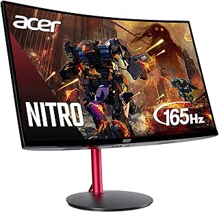 Игровой монитор Acer Nitro 27" Full HD 1920 x 1080 1500R с изогнутым экраном | AMD FreeSync Premium | Частота обновления 165 Гц | 1 мс (VRB) | Дизайн ZeroFrame | 1 порт DisplayPort 1.4 и 2 порта HDMI 2.0 ED270R Mbmiiphx