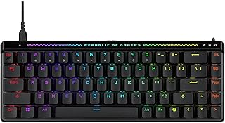 Игровая клавиатура ROG Falchion Ace HFX 65% с датчиками Холла – магнитные переключатели HE, быстрое нажатие, частота опроса 8000 Гц, трехслойная амортизирующая пена, сенсорная панель, защитный чехол.