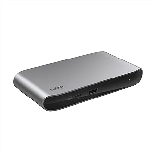 Док-станция Belkin Connect Thunderbolt 4, многопортовый USB-C концентратор 5-в-1 с поддержкой питания 96 Вт для Mac, Windows, одного 8K или двух 4K дисплеев, кабель Thunderbolt 4 и блок питания в комплекте.