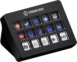 Elgato Stream Deck Scissor Keys — контроллер рабочих процессов с настраиваемыми макроклавишами для OBS, Twitch, Discord, Teams, Photoshop и других приложений — Windows 10, MacOS 13 или более поздние версии.
