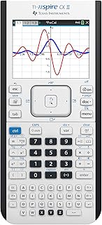 Графический калькулятор Texas Instruments TI-Nspire CX II с цветным экраном и программным обеспечением для учащихся (ПК/Mac), белый, 3,54 x 7,48 дюйма.