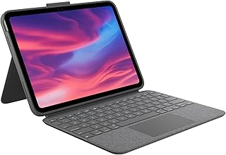 Чехол Logitech Combo Touch для iPad 10-го поколения, съемная клавиатура, большой высокоточный трекпад, клавиатура с подсветкой, разъем Smart Connector — цвет Oxford Gray.