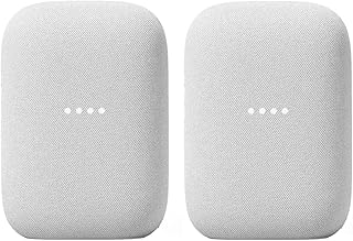 Умные колонки Google Audio (комплект из 2 штук) – беспроводной комплект домашних колонок с Bluetooth и Wi-Fi, мощным стереозвуком и голосовым управлением для работы в нескольких комнатах.