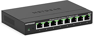 Коммутатор NETGEAR с 8 портами 2,5 Гбит/с — неуправляемый сетевой коммутатор базового уровня Multi-Gigabit Ethernet (MS308) — 8 портов 1G/2,5G — настольный или настенный монтаж — ограниченная 3-летняя гарантия