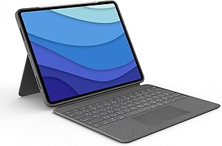 Чехол-клавиатура Logitech Combo Touch для iPad Pro 12,9 дюйма (5-го, 6-го поколений - 2021, 2022 гг.) - съемная клавиатура с подсветкой, подставка, трекпад Click-Anywhere, разъем Smart Connector - цвет Oxford Gray; раскладка для США.