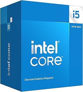 Настольный процессор Intel Core i5-14400F, 10 ядер (6 ядер P + 4 ядра E) с частотой до 4,7 ГГц.