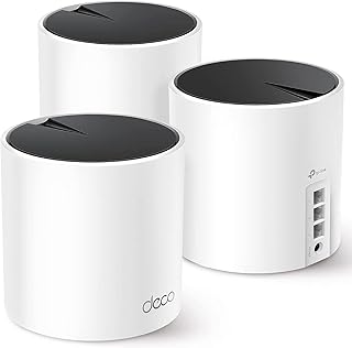TP-Link Deco X55 AX3000 WiFi 6 Mesh-система — покрытие до 6500 кв. футов, заменяет беспроводной маршрутизатор и расширитель, 3 гигабитных порта на устройство, поддержка Ethernet-подключения, Deco X55 (комплект из 3 штук)