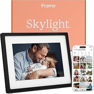 Фоторамка Skylight Frame – цифровая фоторамка с Wi-Fi, поддержкой клиентов, сенсорным экраном и простой настройкой, фотоподарки для родителей и бабушек с дедушками – 10 дюймов, черная.