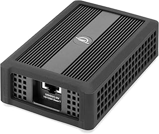 Адаптер OWC Thunderbolt 3 10G Ethernet для высокоскоростного сетевого подключения, порт RJ45 поддерживает скорости 10 Гбит/с, 5 Гбит/с, 2,5 Гбит/с, 1 Гбит/с и 100 Мбит/с по стандарту Base-T, совместим с портами Thunderbolt 3 или 4.