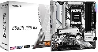 Материнская плата Asrock B650M Pro RS AMD Socket AM5 Ryzen 7000/8000/9000 Series DDR5 7200+ (OC) MHz 256GB M.2 Key E для WiFi SATA3 6.0 Gb/s Micro ATX, 2.5G LAN, BIOS Flashback