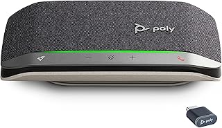 Персональный портативный Bluetooth-спикерфон Poly Sync 20+ (Plantronics) — шумоподавление/эхоподавление — Bluetooth-адаптер USB-C — работает с Teams, Zoom, ПК, Mac, мобильными устройствами — эксклюзивно на Amazon
