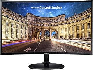 Игровой монитор SAMSUNG LC24F390FHNXZA 24 дюйма, изогнутый LED-экран, разрешение Full HD 1080p (сверхтонкий дизайн), частота обновления 60 Гц, игровой режим AMD FreeSync.