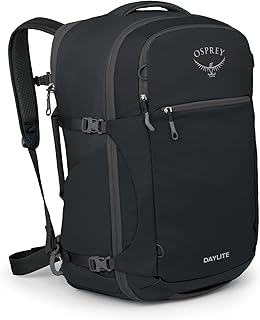 Рюкзак Osprey Daylite 44L Carry-On Travel Pack — легкий, прочный рюкзак обтекаемого дизайна — универсальная, вместительная сумка для поездок на выходные или деловых встреч, черный.