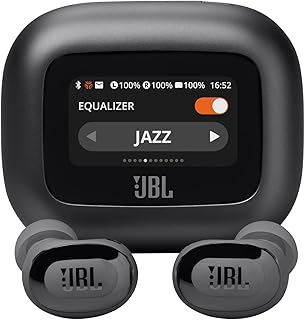 JBL Live Buds 3 — беспроводные наушники-вкладыши с шумоподавлением, 40 часов воспроизведения, беспроводная зарядка, 6 микрофонов для идеальных звонков, многоточечное подключение, водо- и пылезащита IP55 (черные)