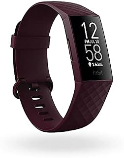 Фитнес-трекер Fitbit Charge 4 со встроенным GPS, датчиком сердечного ритма, функцией отслеживания сна и плавания, цвет «палисандр/палисандр», один размер (ремешки размеров S и L в комплекте).