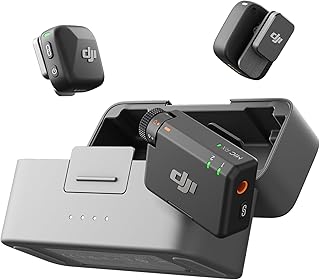 DJI Mic Mini (2 TX + 1 RX + зарядный кейс), беспроводной петличный микрофон для iPhone/камеры/Android, сверхлегкий, детализированный звук, 48 часов работы, шумоподавление, автоматическое ограничение, видеоблог, стриминг.