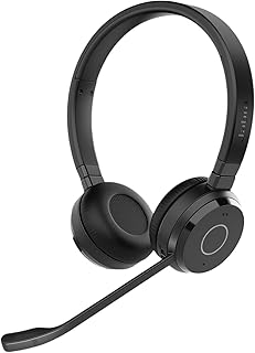Беспроводные наушники Jabra Evolve 65 TE (третье издание) с двумя амбушюрами — микрофон с шумоподавлением, 16 часов автономной работы, двойное подключение, сертифицированы для MS Teams, поддерживают другие платформы, черные.