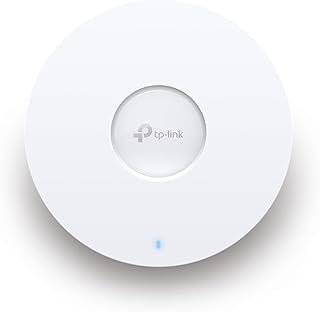 TP-Link EAP670 V2 Omada WiFi 6 Ultra-Slim AX5400 Беспроводная точка доступа 2.5G для потолочного монтажа. Поддержка Mesh, OFDMA, бесшовного роуминга, HE160 и MU-MIMO. Интеграция с SDN, облачным доступом и приложением Omada. PoE+.