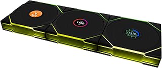 Вентилятор Lian Li UNI Fan TL LCD Wireless 120 (тройной комплект, лопасти с обратным расположением) - беспроводной сигнал 2,4 ГГц, ARGB-подсветка, эффект бесконечного зеркала, возможность последовательного подключения, настраиваемая подсветка, контроллер в комплекте (необходим) - черный (12RTLLCD1W3B)