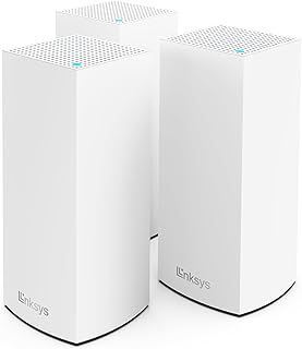 Linksys Atlas WiFi 6 роутер для домашней сети Wi-Fi Mesh, двухдиапазонный, зона покрытия 6000 кв. футов, 802.11ax, более 75 устройств, скорость до (AX3000) 3,0 Гбит/с - MX20MS3, комплект из 3 штук.