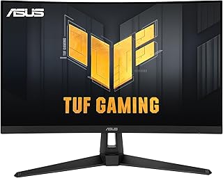 Изогнутый монитор ASUS TUF Gaming VG27VH1B 27 дюймов, Full HD 1080p, 165 Гц (поддерживает 144 Гц), функция Extreme Low Motion Blur, Adaptive-sync, FreeSync Premium, время отклика 1 мс, Eye Care, HDMI D-Sub, черный.