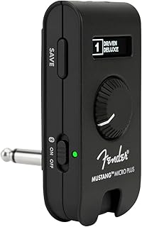 Усилитель для наушников Fender Mustang Micro Plus, потоковая передача аудио по Bluetooth, 50 моделей усилителя и эффектов, с 2-летней гарантией.