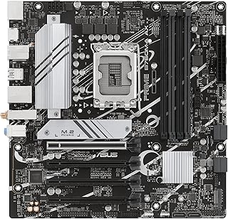 Материнская плата ASUS Prime B760M-A AX LGA 1700 (Intel® 12-го и 13-го поколений) microATX (PCIe® 4.0, 2 слота M.2, DDR5, Realtek 2.5 Гбит LAN, Wi-Fi 6, DisplayPort, задний порт USB 3.2 Gen 2, передний порт USB 3.2 Gen 1 Type-C®)