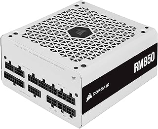 Блок питания CORSAIR RM Series (2021), белый, RM850, 850 Вт, сертифицирован по стандарту 80 Plus Gold, полностью модульный.