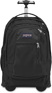 Рюкзак на колесах JanSport Driver 8 - дорожная сумка с отделением для 15-дюймового ноутбука, универсальный размер, черный.