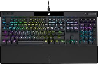 Механическая проводная игровая клавиатура Corsair K70 RGB PRO – тактильные переключатели Cherry MX Brown – частота опроса Hyper-Polling 8000 Гц – колпачки клавиш из PBT-пластика, изготовленные методом двойного литья – совместимость с iCUE – ПК, Mac, Xbox – QWERTY NA – черная