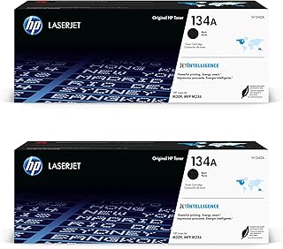 Комплект из 2 черных тонер-картриджей HP 134A | Оригинальные картриджи | Совместимы с принтерами Laserjet серии M209 и Laserjet MFP серии M234 | W1340A | Каждый картридж рассчитан на печать до 1100 страниц
