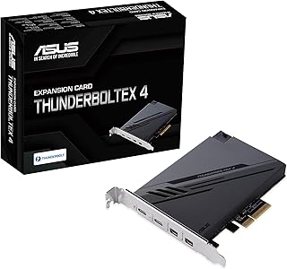 Ноутбук ASUS ThunderboltEX 4 с контроллером Intel® Thunderbolt™ 4 JHL 8540, 2 порта USB Type-C, двунаправленная пропускная способность до 40 Гбит/с, поддержка DisplayPort 1.4, быстрая зарядка до 100 Вт, черный.