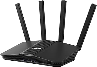 Маршрутизатор ASUS RT-BE58U WiFi 7 BE3600 AiMesh с расширяемой архитектурой, 4K-QAM, MLO, обнаружением ИИ, портом 2.5G, четырьмя портами 1G, сетевой безопасностью коммерческого уровня, родительским контролем, IoT-сетью, детской сетью, VPN-сетью.