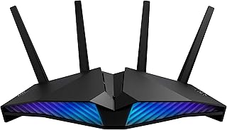 ASUS RT-AX82U (AX5400) Двухдиапазонный игровой маршрутизатор WiFi 6 с расширяемым портом для игр, режимом для мобильных игр, подсветкой Aura RGB, встроенной защитой AiProtection Pro, функцией Instant Guard, VPN, совместимостью с AiMesh.