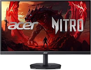 Игровой IPS-монитор Acer Nitro 27 дюймов Full HD 1920 x 1080 с дизайном ZeroFrame | AMD FreeSync Premium | Частота обновления 200 Гц | Задержка до 0,5 мс | 1 порт DisplayPort 1.2 и 2 порта HDMI 2.0 | KG271 X1biip
