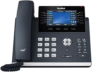 IP-телефон Yealink T46U, 16 учетных записей VoIP. 4,3-дюймовый цветной дисплей. Два порта USB 2.0, двухпортовый гигабитный Ethernet, PoE 802.3af, адаптер питания в комплект не входит (SIP-T46U).