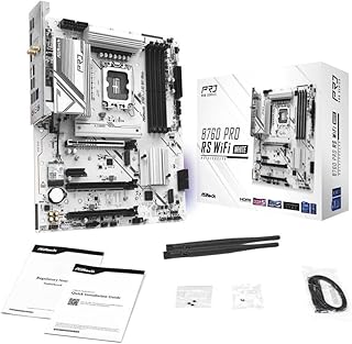 Материнская плата Asrock B760M Pro RS WiFi белого цвета, Intel Micro ATX, модули памяти DDR5 DIMM 7200 МГц, 256 ГБ, LGA1700, SATA3 6.0 Гбит/с, LED, M.2
