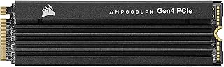 SSD-накопитель Corsair MP600 PRO LPX 2 ТБ M.2 NVMe PCIe x4 Gen4 — оптимизирован для PS5 (скорость последовательного чтения до 7100 МБ/с и скорость последовательной записи до 6800 МБ/с, высокоскоростной интерфейс, компактный форм-фактор), черный.