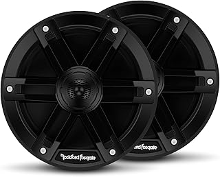 Коаксиальные широкополосные динамики Rockford Fosgate M0-65B морского класса, 6,5 дюйма, черные (пара)