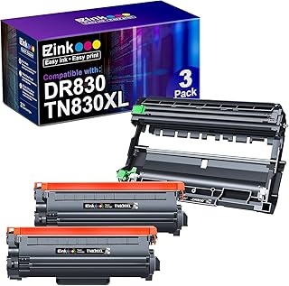 Совместимые с принтерами Brother тонер-картриджи E-Z Ink TN830XL ​​с барабанным блоком DR830 (3 шт.)